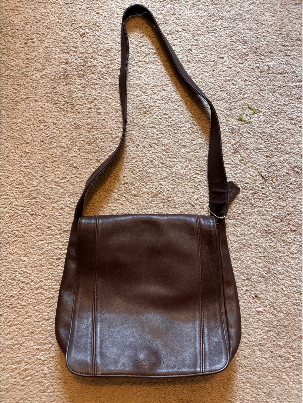 Vtg Coach Lexington Flap Crossbody Bag 4183 Brown Leather Made In Italy